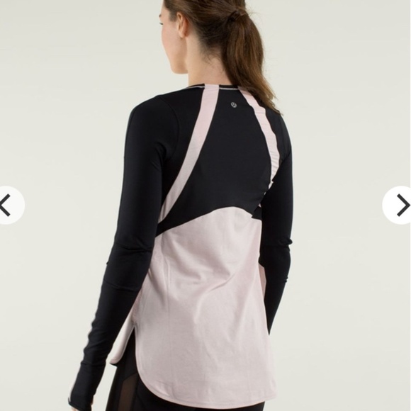 Lululemon  Ride Inside Long Sleeve Pink and Black Small - Picture 2 of 12